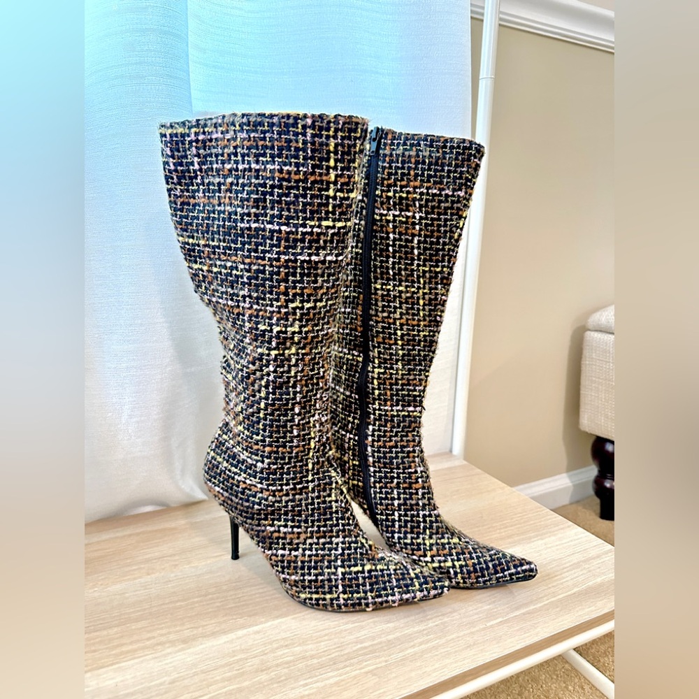 Y2K Vibes Tweed Stiletto Boots